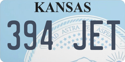 KS license plate 394JET