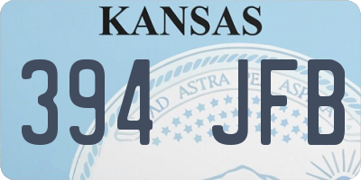 KS license plate 394JFB