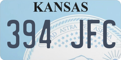 KS license plate 394JFC