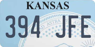 KS license plate 394JFE