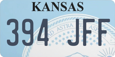 KS license plate 394JFF