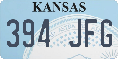 KS license plate 394JFG