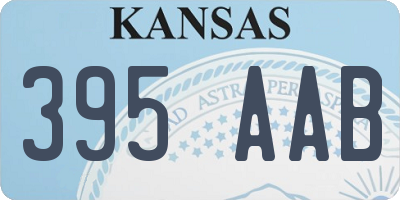 KS license plate 395AAB