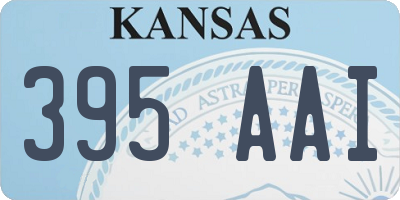 KS license plate 395AAI