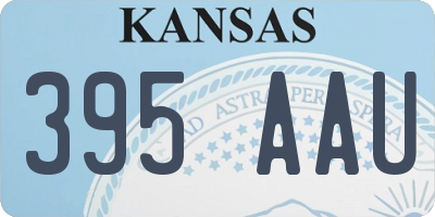 KS license plate 395AAU