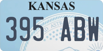 KS license plate 395ABW