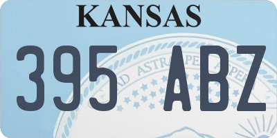 KS license plate 395ABZ