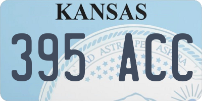 KS license plate 395ACC