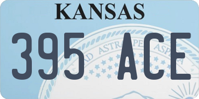 KS license plate 395ACE