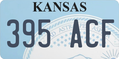 KS license plate 395ACF