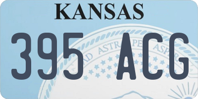 KS license plate 395ACG