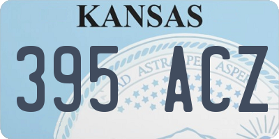 KS license plate 395ACZ