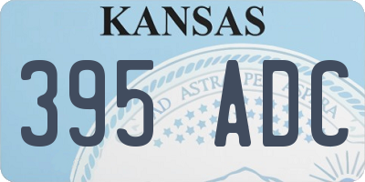KS license plate 395ADC
