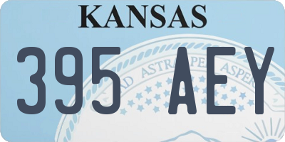 KS license plate 395AEY