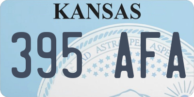 KS license plate 395AFA