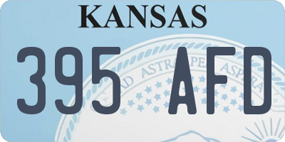 KS license plate 395AFD