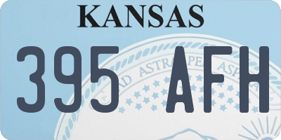 KS license plate 395AFH