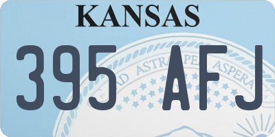 KS license plate 395AFJ