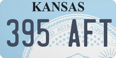 KS license plate 395AFT