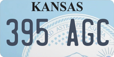 KS license plate 395AGC