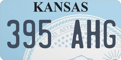 KS license plate 395AHG