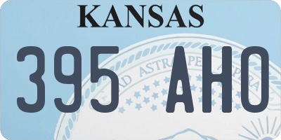 KS license plate 395AHO