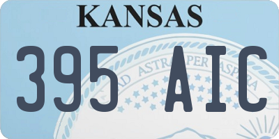 KS license plate 395AIC