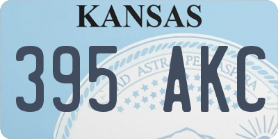 KS license plate 395AKC