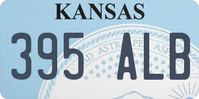 KS license plate 395ALB