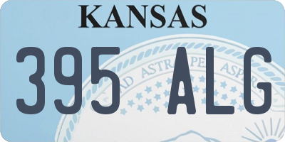 KS license plate 395ALG