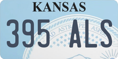KS license plate 395ALS