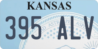 KS license plate 395ALV
