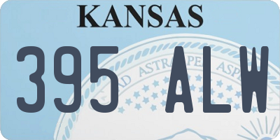 KS license plate 395ALW