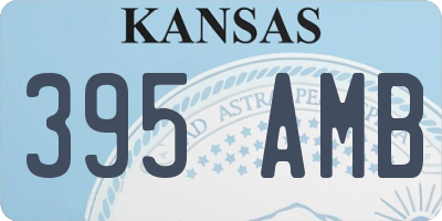 KS license plate 395AMB
