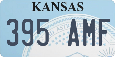 KS license plate 395AMF