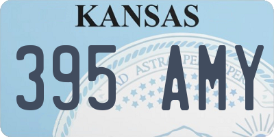 KS license plate 395AMY