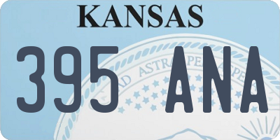 KS license plate 395ANA