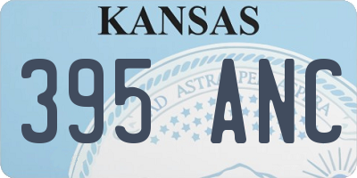 KS license plate 395ANC