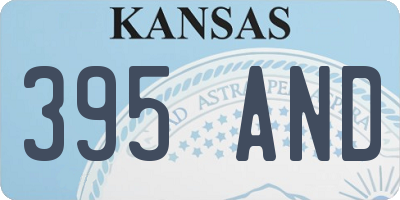 KS license plate 395AND