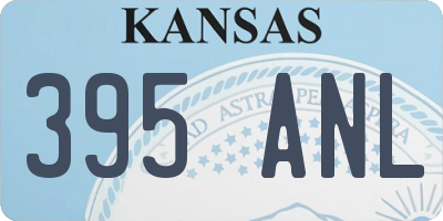 KS license plate 395ANL