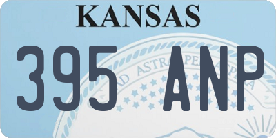 KS license plate 395ANP