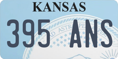 KS license plate 395ANS