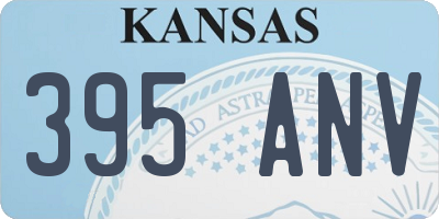 KS license plate 395ANV