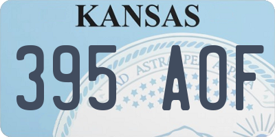 KS license plate 395AOF