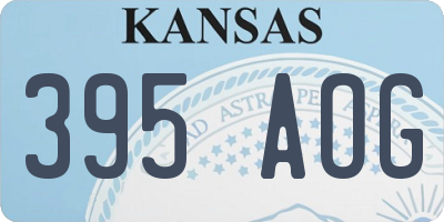 KS license plate 395AOG