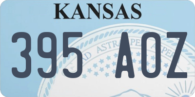 KS license plate 395AOZ