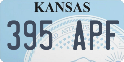 KS license plate 395APF