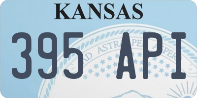 KS license plate 395API
