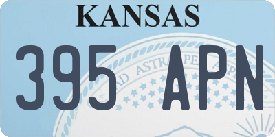 KS license plate 395APN