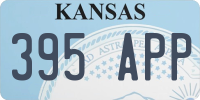 KS license plate 395APP